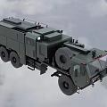 Green Military Truck With Six Wheel Design Heavy Duty Equipment And Spare Tire