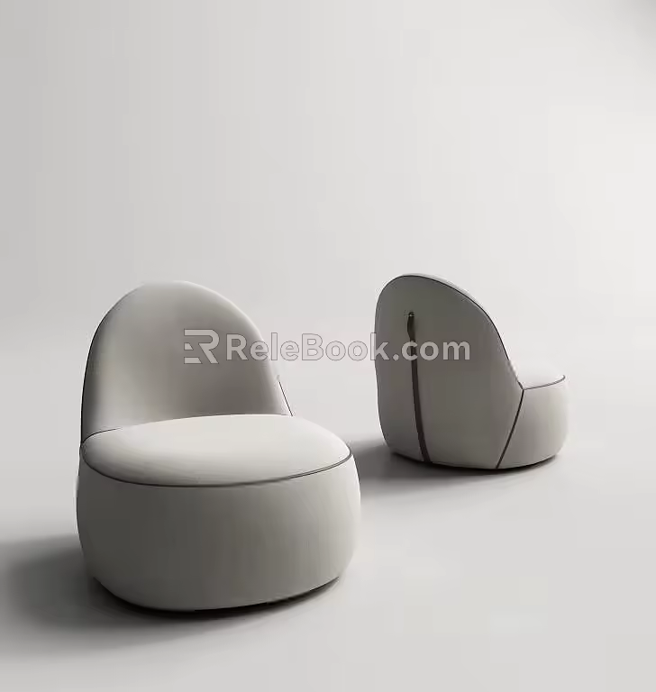 Single sofa 3d model