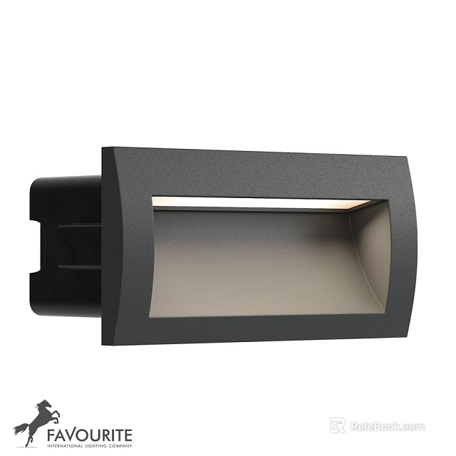 Modern Black Downlight Spotlight With Sleek Rectangular Design And LED Lighting 3d model 