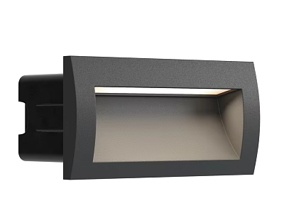 Modern Black Downlight Spotlight With Sleek Rectangular Design And LED Lighting 3d model