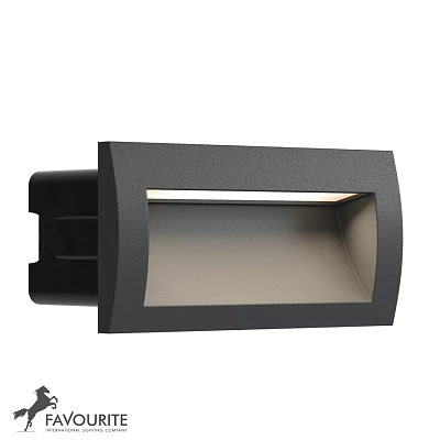 Modern Black Downlight Spotlight With Sleek Rectangular Design And LED Lighting 3d model