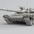 Detailed Modern Military Tank Featuring Long Cannon Turret And Heavy Tracks