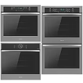 Modern Kitchen Appliances Featuring Black Built in Ovens With Sleek Glass Doors