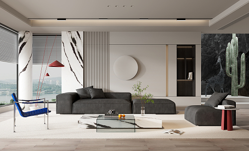 modern living room 3d model