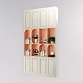Modern White Bookshelf With Open Pink Shelves Books Plants And Decorations