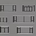 Windows casement window sliding window bay window floor-to-ceiling window 3d model