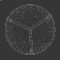 Modern Round Coffee Table With Metal Mesh Top And Geometric Legs Design