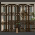 New Chinese Style Screen Partition 3d model