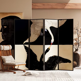 Quiet Middle Ancient Screen Wooden Screen Middle Ancient Screen Partition Retro Screen Partition 3d model