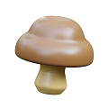 Fresh Brown Mushroom Vegetable With Smooth Cap And Yellow Stem