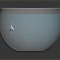 Decorative Transparent Glass Fishbowl With Blue Water And Koi Fish For Daily Living