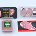 Various Types Of Packaged Meat Products With Different Cuts And Fresh Packaging