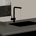 Modern sink vegetable basin embedded sink faucet 3d model