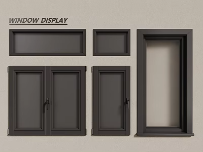 modern windows aluminum alloy windows casement windows floor-to-ceiling windows 3d model