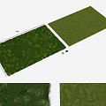 Green Grass Lawn Areas With Rectangular Design Size Markers And Detailed Texture 3d model