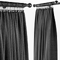 Black Curtains For Home Decor With Velvet And Mesh Textured Styles