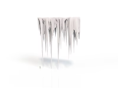 Elegant White Household Decor Item With Icicle Shaped Hanging Details And Minimalist Style 3d model