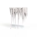Elegant White Household Decor Item With Icicle Shaped Hanging Details And Minimalist Style
