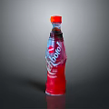 Mirinda Red Fruit Flavored Soda Bottle Featuring Orange Cap And Label