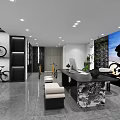Bicycle Shop Showroom With Various Bikes Displayed On Shelves And Racks