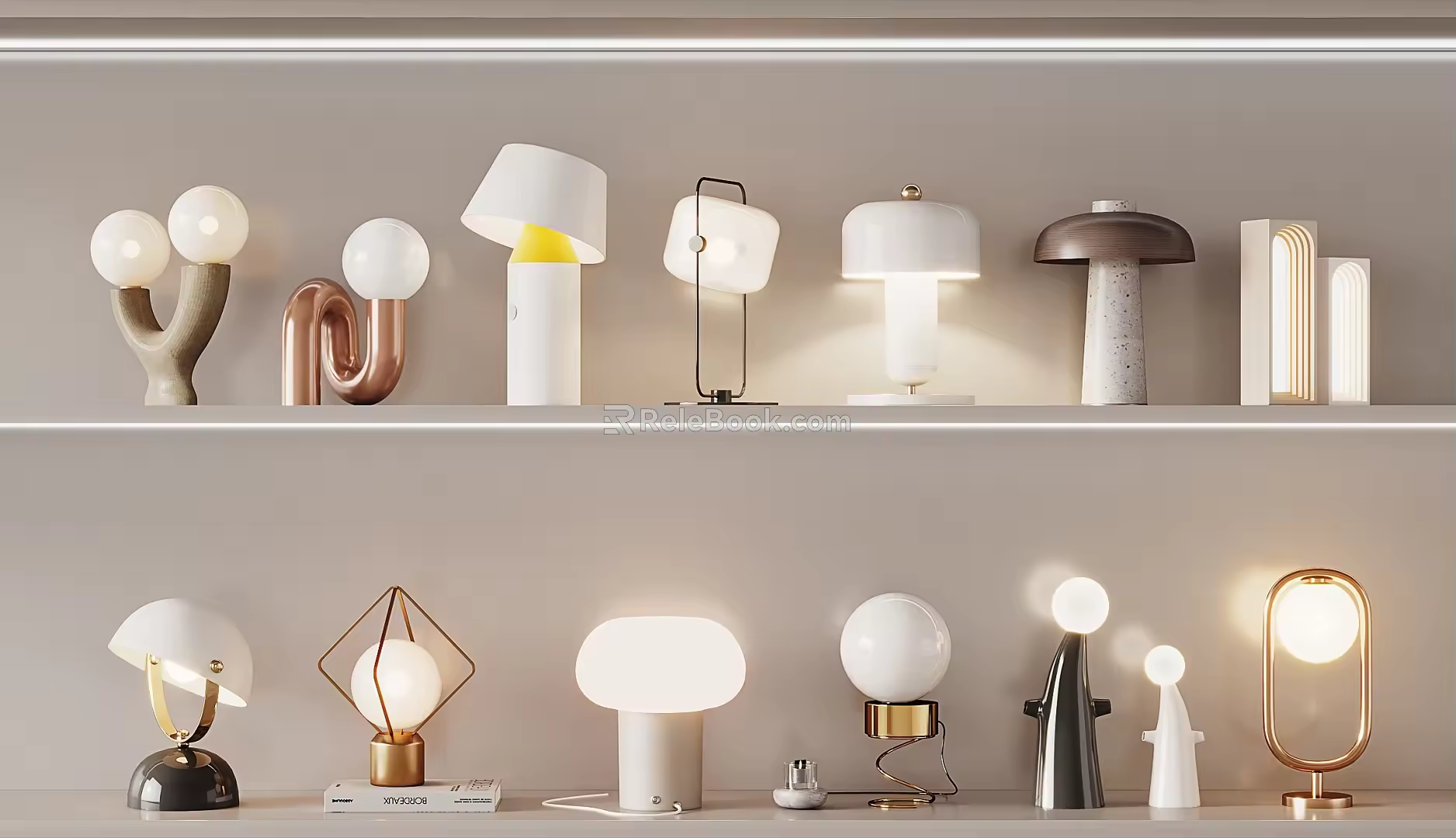 Light Luxury Table Lamp Simple Cream Table Lamp 3d model
