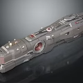 Futuristic Water Vessel with Intricate Mechanical Structure Metallic Exterior and Advanced Engine Components