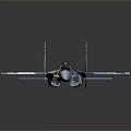 Russian Fighter Jet Model with Blue and White Camouflage Detailed Design and Star Emblem