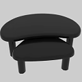 Modern Black Coffee Table With Sleek Surface And Sturdy Slim Legs Design 3d model