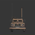 Light Brown Military Tank Model With Antenna Roof Equipment And Wheel Design