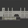 Industrial Mechanical Frame Structure With Multiple Pillars And Base Components