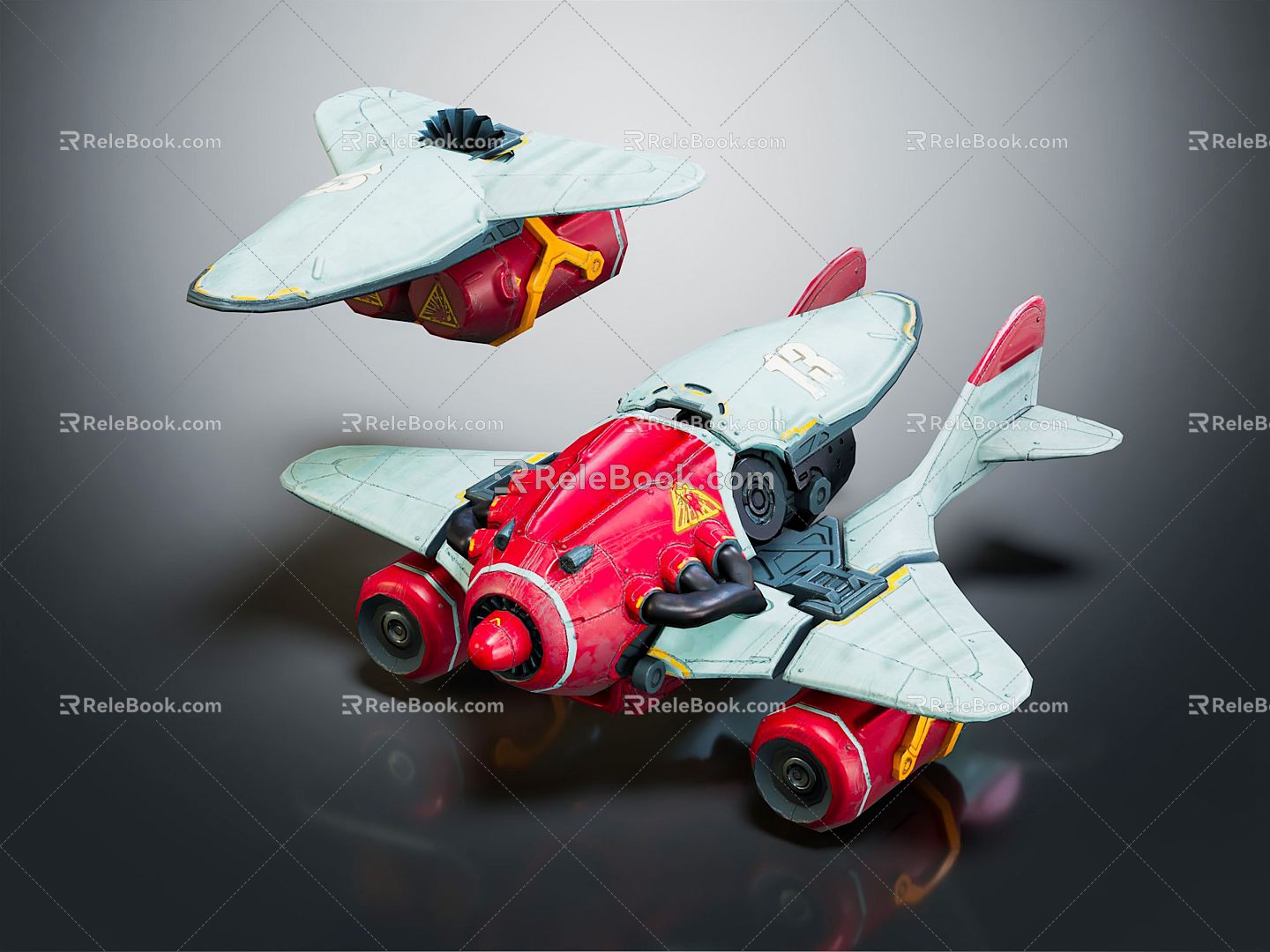 Modern toy airplane airplane 3d model