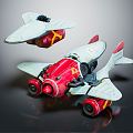 Modern toy airplane airplane 3d model