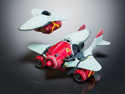 Modern toy airplane 3d model