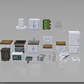 Modern Home Furniture Collection With Wooden Cabinets Chairs Tables And White Appliances