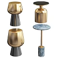 Elegant Luxury Dining Table With Gold Base Marble Top And Decorative Accents