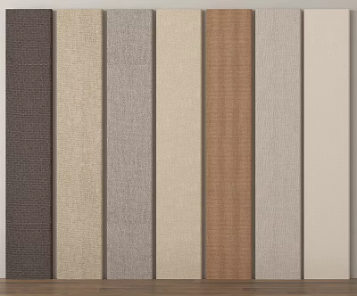 Various Colored Wall Paneling With Textured Surfaces And Modern Design For Home Decor 3d model