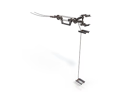 Multi Axis Articulated Industrial Equipment With Mechanical Arm And Support Base 3d model