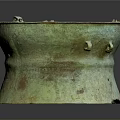 Antique Bronze Furniture Piece With Round Design Decorative Ornaments And Patina Finish