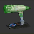 White Handheld Power Tool With Red Button And Black Base Stand