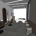 Hair Salon Interior Design With Mirrors Styling Stations Chairs And Waiting Area