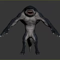 Ferocious Game Movie Character With Shark Like Head Sharp Teeth Muscular Body And Sharp Claws