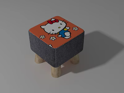 Modern stool small stool 3d model