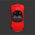 Red Convertible Sports Car With Modern Sleek Body And Shiny Exterior Design