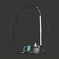 Modern Blue And Black Vacuum Cleaner With Long Hose And Powerful Suction