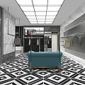 Modern Clothing Store Interior With Display Tables Mannequins And Bright Lighting Design