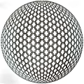 Modern Floor Tiles Featuring Grid Pattern With Interlocking Ring Design And Metallic Finish
