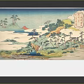 3D Traditional Landscape Desktop Decorative Item With Mountains Trees And River