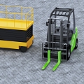 Forklift Shears Forklift Construction Machinery New Energy Forklift 3d model