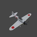 Vintage White Fighter Plane With Weathered Wings Black Propeller And Red Insignia