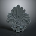 Intricate Fan Shaped Decorative Household Accessory With Curled Patterns And Ornate Design